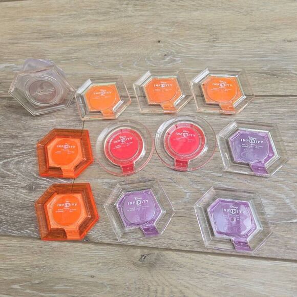 Disney Infinity power disc's lot of 11 Mulan, mickey, rapunzel, Alice, Nemo, car - Picture 9 of 15